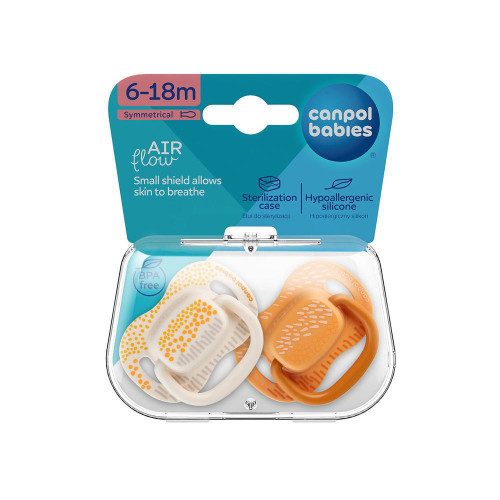 Set symetrických silikonových dudlíků Mountains 6-18 m 2 ks Canpol babies
