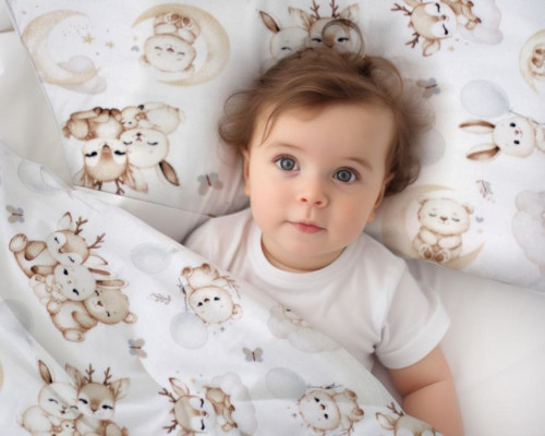 Mantinel s povlečením do postýlky 3dílná sada Sny zvířátek Baby Nellys