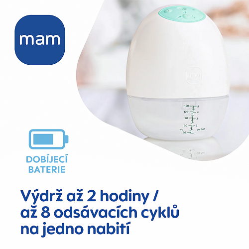 Move elektrická hands-free odsávačka mateřského mléka do podprsenky MAM