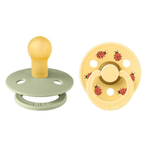 Colour Ladybug dudlíky z přírodního kaučuku 2 ks 0 - 6 m Bibs