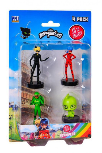 Miraculous: Beruška a Černý kocour- razítka 4 ks