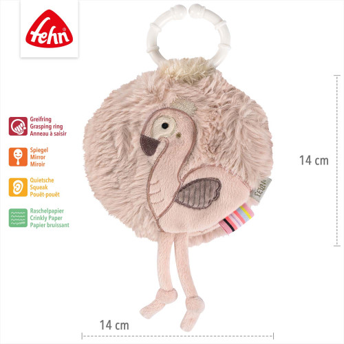 Plyšová knížka plameňák, Pink Baby Fehn