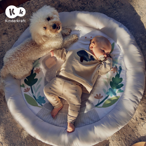 Deka hrací s hrazdičkou Cozyplay Light Grey Kinderkraft
