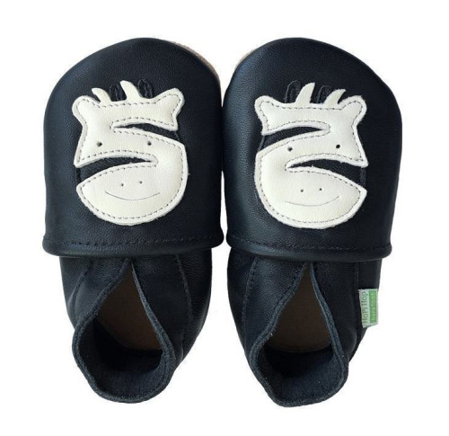 Kožené capáčky Barefoot Vel. M (6-12 měs.) Hopi Hop
