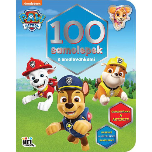 100 samolepek s omalovánkami Tlapková patrola