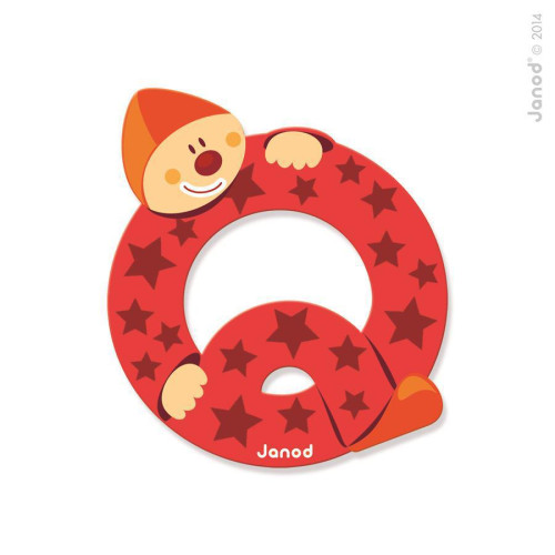 Dřevěné písmenko lepící 9 cm Janod