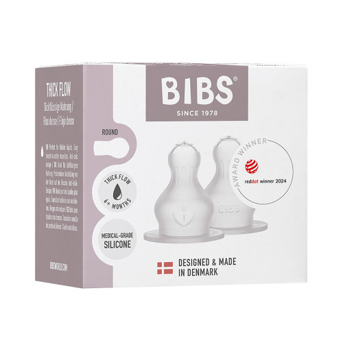 Silikonové dudlíky na kojeneckou láhev Bibs