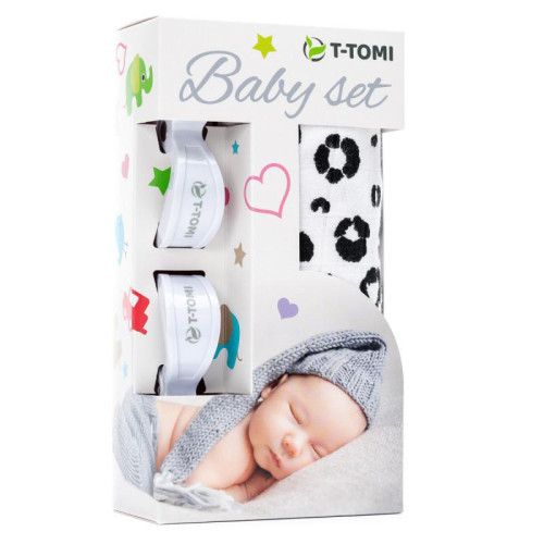 Baby set - bambusová osuška + kočárkový kolíček