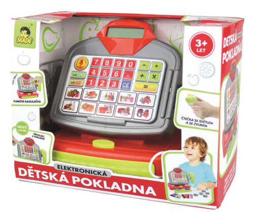 Pokladna na baterie, český design, 20cm