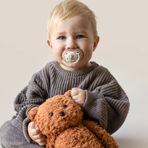 Dudlík svítící silikonový dynamický 2 ks Teddy Love 0 - 6 m Lovi