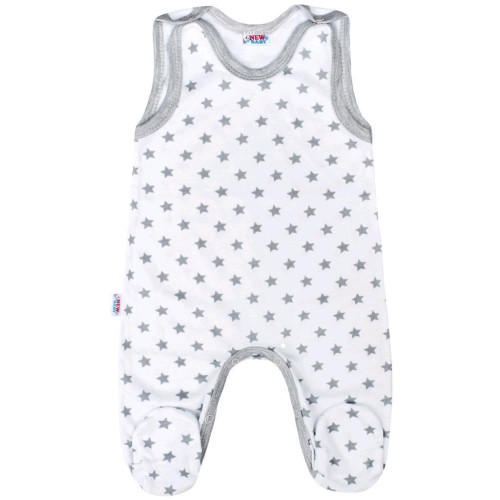 Kojenecké dupačky New Baby Classic II šedé s hvězdičkami
