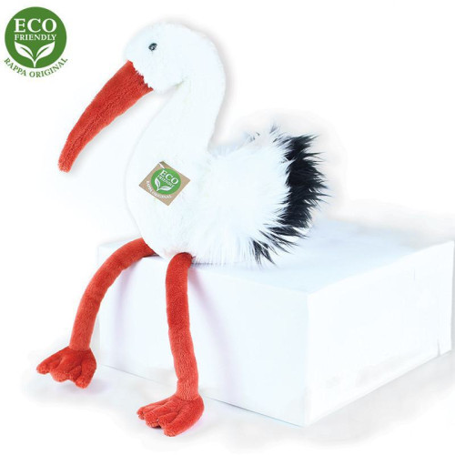 Plyšový pták čáp 39 cm ECO-FRIENDLY Rappa