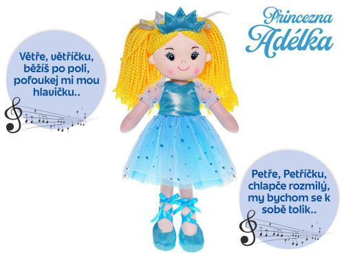 Panenka Princezna Adélka 35cm měkké tělo česky zpívající 0 m+