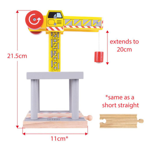 Velký jeřáb žlutý Bigjigs Rail
