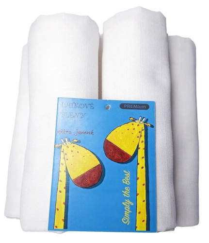 Pleny 70x70 cm, extra jemné, česané příze, bílé 5ks Prem
