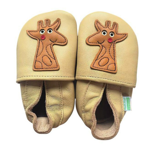 Kožené capáčky Barefoot Vel. M (6-12 měs.) Hopi Hop