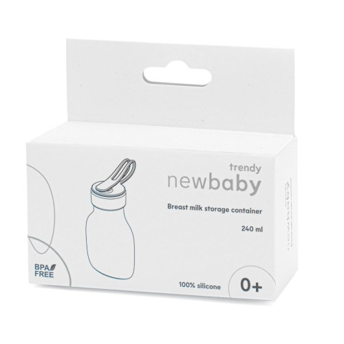 Silikonová lahvička na mateřské mléko New Baby
