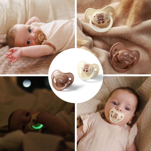 Dudlíky silikonové anatomické 0 - 6 m, 2 ks BabyOno