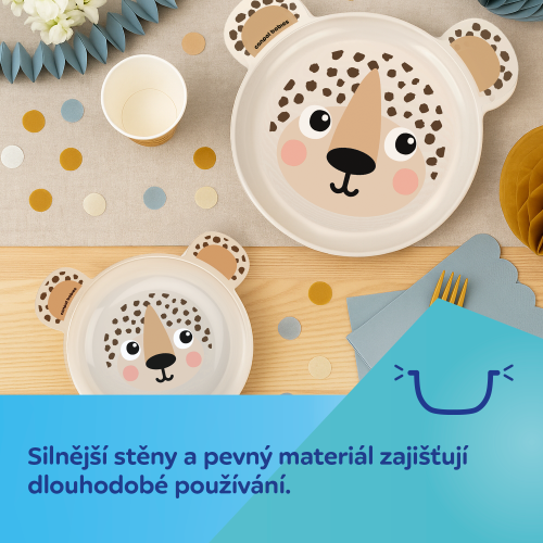 Miska s ušima a přísavkou BabiesBoo 400 ml béžová Canpol babies