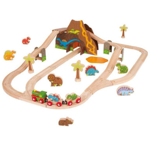 Dřevěná vláčkodráha dinosauři Bigjigs Rail