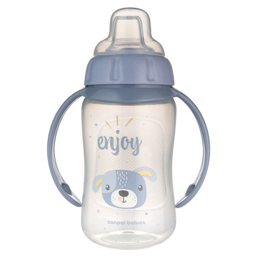 Hrneček tréninkový Cute Animals se silikonovým pítkem 320 ml Canpol babies