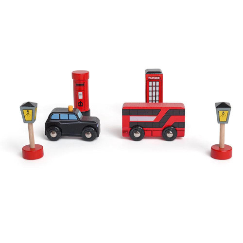 Sada dřevěných dopravních značek Bigjigs Rail