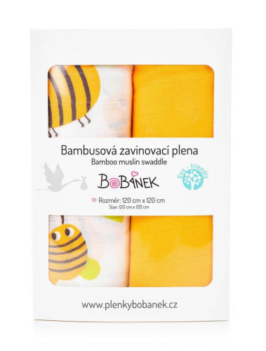 Bambusové zavinovací pleny Duo Pack Bobánek