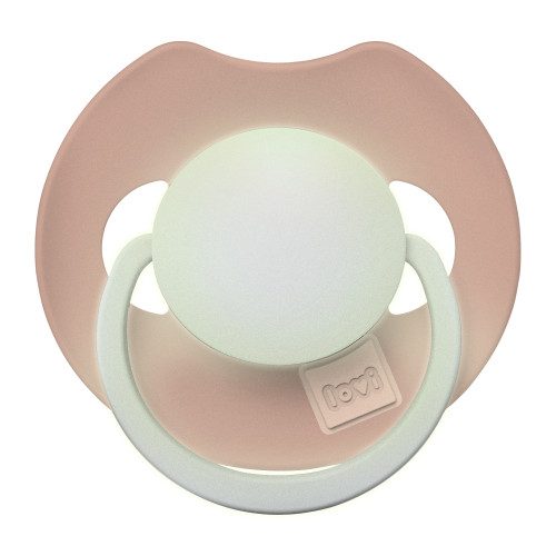 Dudlík svítící silikonový dynamický Prime 6-18 m 2 ks Ivory/Blush Lovi