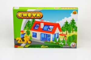 Stavebnice Cheva 42 Dům plast 244 ks v krabici