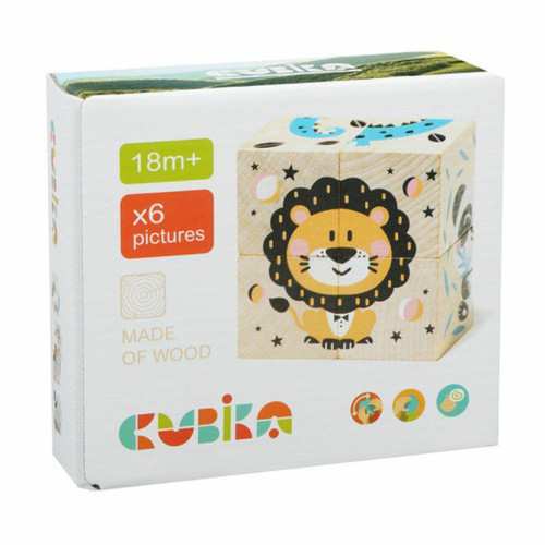 Veselá zvířátka - 4 skládací obrázkové kostky Cubika