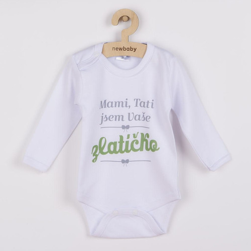Body s potiskem New Baby Mami, Tati jsem Vaše zlatíčko - dárkové balení