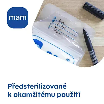 Sáčky na skladování mateřského mléka, 25 ks MAM