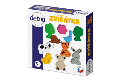 Sada dřevěných zvířátek 10 ks