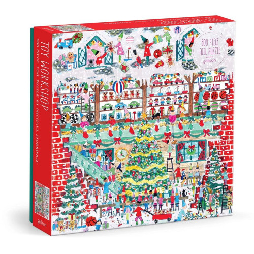 Fóliové puzzle Michael Storrings Vánoční dílna hraček 500 dílků Galison