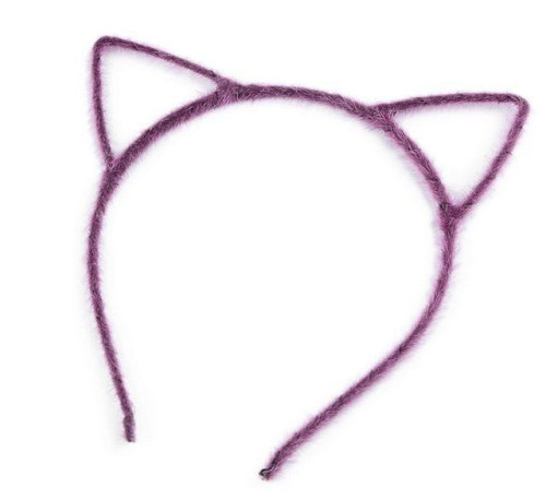 Chlupatá čelenka do vlasů kočka