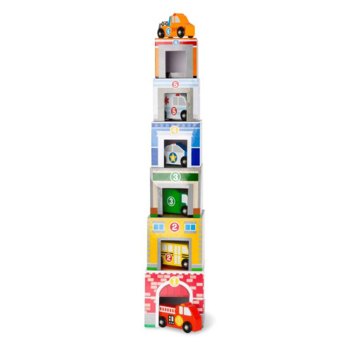 Stohování budov a aut Melissa & Doug