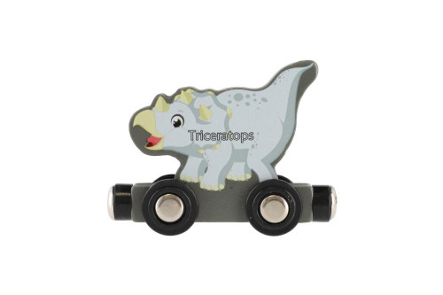 Vlak/Vláček s vagóny dinosaurus na magnety 10 ks dřevo