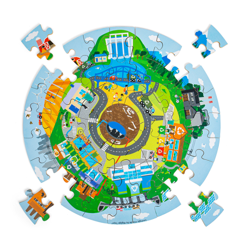 Kruhové puzzle Recyklace Bigjigs Toys