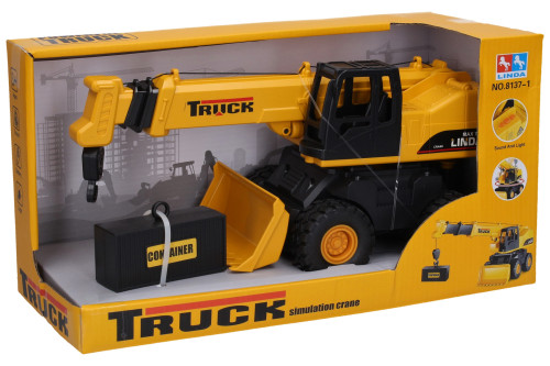 Jeřáb s efekty na setrvačník set kontejner 31 cm