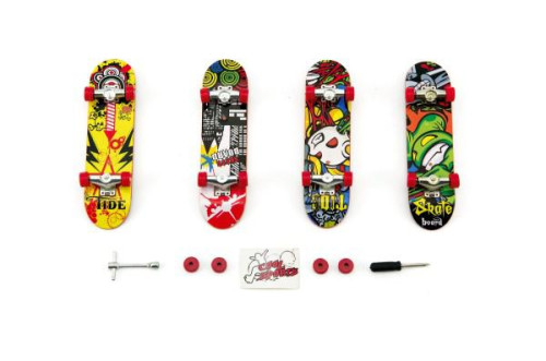 Skateboard prstový šroubovací plast 10 cm s doplňky