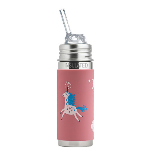 Dětská láhev Termo se slámkou 260 ml Pura