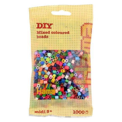 Korálky v sáčku - mix 1-48 MIDI 1000 ks Hama