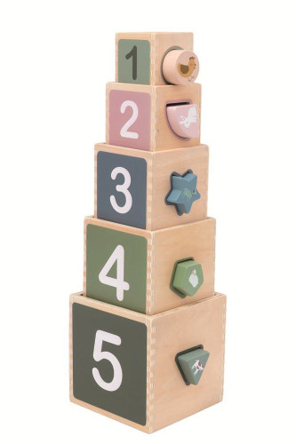 Skládací věž z kostek Farma 2Kids Toys