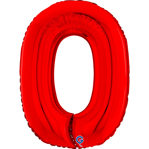 Foliový balonek - Nafukovací číslice Červená 66 cm