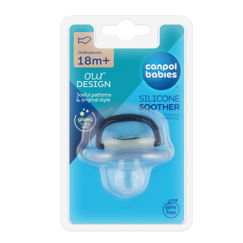 Dudlík svítící silikonový anatomický Night dreams 18 m+, 1 ks Canpol babies