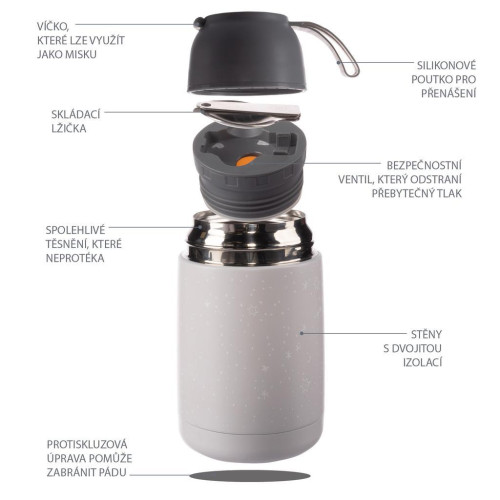 Termoska na jídlo se silikonovým držákem 620 ml Zopa