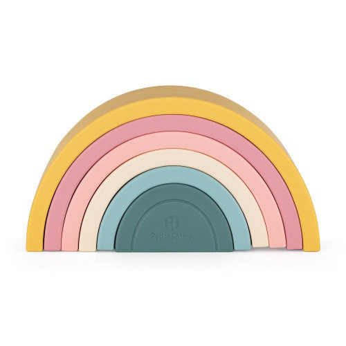 Hračka silikonová skládací Rainbow 12 m+ Petite&Mars