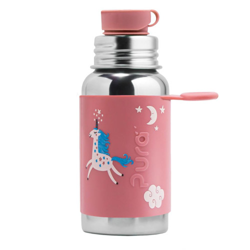Nerezová láhev se sportovním uzávěrem, Pura 550 ml