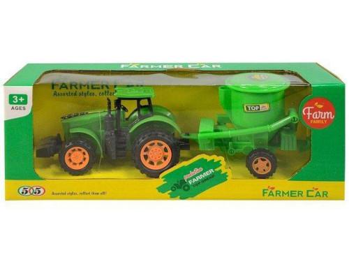 Traktor s vlečkou na setrvačník