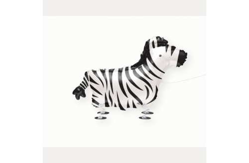 Fóliový balónek nafukovací chodící zebra 76 cm